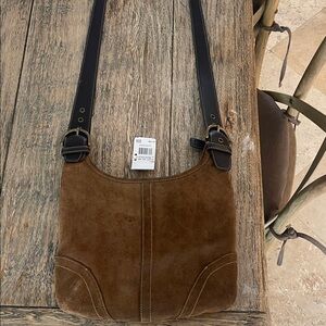 Coach Brown Suede Hobo Bag